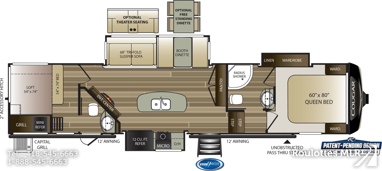 Roulottes Mlr Cougar 364bhl 2020 37 634 Modele