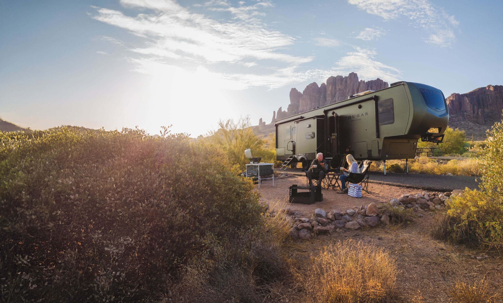 Featured 320RDS Cougar Hero Edition Keystone Exterior Lifestyle Image By Camping World Scaled