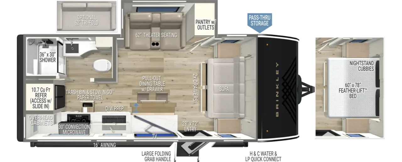 Model Ix 20x Lightweight Travel Trailers Brinkley RV 1400×566